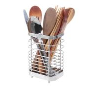 Toski Cutlery Drainer 304 Stainless Steel, Holder Quick Drying, Cutlery Organiser Easy to Access, Sturdy Cutlery Drainer for Sink Ventilated, Kitchen Sink Tidy Non-Slip Sliver