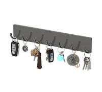 Toski Key Holder for Wall, Key Rack No Drilling with 7 Hooks, Keys Hooks Self Adhesive, Keys Hanger Suitable for Living Room, House Door, Grey
