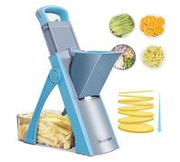 Toskope Upgraded Vegetable Chopper, Mandoline Slicer, 4-in-1 Salad Chopper, French Fries Slicer, Adjustable Potato Chipper