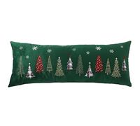 Tosleo 1 x Christmas Cushion Cover, 36 x 92 cm, Decorative Cushion Cover, Green, Christmas Tree Cushion Covers for Sofa, Living Room, Bedroom, Festival, Party