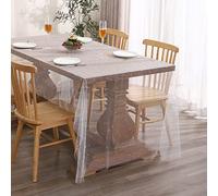 Tosleo White Table Cloth with Pearl Valentine's Day Table Decor Tulle Mesh Fabric Chiffon Tulle Romantic Tablecloth for Wedding Birthday Party Arch(55 x 86 Inch)