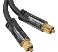 TOSLINK Cable, optical audio cable - 15m long Fibre optic lead for soundbars (digital S/PDIF, stereo systems/amplifiers/amps, home cinema, Xbox One/PS4) - CableDirect