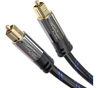 TOSLINK Cable, optical audio cable Nylon braided - 2m - Fibre optic lead for soundbars (digital S/PDIF, stereo systems/amplifiers, home cinema, Xbox/PS4) - CableDirect