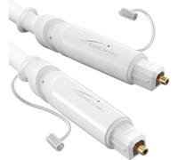 TOSLINK Cable, optical audio cable white - 15m - Fibre optic lead for soundbars (digital S/PDIF, stereo systems/amplifiers, home cinema, Xbox One/PS4) - CableDirect