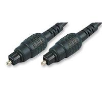 TOSLink Optical Audio Lead with 4mm Cable, 5m Black