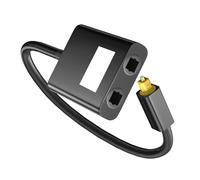 Toslink Optical Cable Splitter, 1 in 2 out 2 in 1 Out Digital Audio Optical Cable Toslink Fibre Optic Digital Audio Cable Gold Plated Adapter Connector for Soundbar to TV CD DVD Amplifier (0.25M)