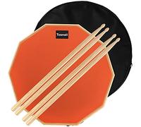 Tosnail 12 Inch Silent Drum Practice Pad with 2 Pairs Drum Sticks and Storage Bag