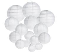 Tosnail 15 Pack Paper Lanterns for Wedding Party Decorations Crafts Lanterns Paper Lamp, White