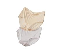 TOSOFT 2 Pairs Of Real Silk Underwear For Women Comfortable Silky Briefs Panties Women's Full Coverage Underpants Gifts(Gray+Skin,XL/X-Large)