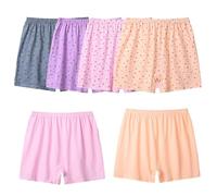 TOSOFT 6Pcs Plus Size High Waist Underwear For Older Women Cotton Shorts Sleep Daytime Wear Comfy Soft Adult Boxers Panties (Color : 6Pcs, Size : XXXXXL/XXXXX-Large)