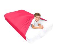 TOSOFT Autistic Kids & Adults Sensory Compression Bed Sheets Blanket Soft Lightweight Breathable Sleeping Pockets Sock Great For Restless Young Sleepers(Red,Full 136x147cm/54x58in)