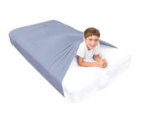 TOSOFT Autistic Kids & Adults Sensory Compression Bed Sheets Blanket Soft Lightweight Breathable Sleeping Pockets Sock Great For Restless Young Sleepers(Grey,Full 136x147cm/54x58in)