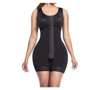 TOSOFT Women High Compression Bodysuit Post Surgical Surgery Bustier Fajas Colombianas Tummy Control Girdle Body Shapewear (Color : Black, Size : XL/X-Large)