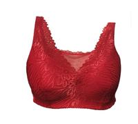 TOSOFT Women Post Operative Prosthetic Bras Full Cup Push Up Mastectomy Bralette for Breast Reconstruction Cancer Surgery (Color : Red, Size : 95/42C)