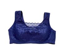 TOSOFT Womens Comfy And Supportive Camisole Mastectomy Bras Sexy Lace Prosthetic Bra For Elderly Mother Post-op Care(Blue,85/38B)
