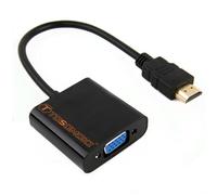 Tosomoki - HDMI to VGA Gold-Plated Adapter 1080P Male to Female Digital to Analog Converter for Computer, Desktop, Laptop, PC, Monitor, Projector, HDTV, Chromebook, Raspberry Pi, Roku, Xbox - Black