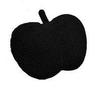 TOSOPA Apple Plush Pillow, Fruit Shaped Plush Cushion, Soft Hugging Pillow, Decorative Orchard Throw for Sofa, Bedroom Styling, Perfect Home Gift (Black)