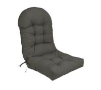 TOSOPA Outdoor Cushions, Garden Chair Cushions with Back and Ties, 110x50x7cm Waterproof Seat Pads for Rattan Furniture High Back Cushion for Indoor and Outdoor Use (Grey)