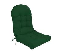 TOSOPA Outdoor Cushions, Garden Chair Cushions with Back and Ties, 110x50x7cm Waterproof Seat Pads for Rattan Furniture High Back Cushion for Indoor and Outdoor Use (Dark Green)