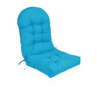TOSOPA Outdoor Cushions, Garden Chair Cushions with Back and Ties, 110x50x7cm Waterproof Seat Pads for Rattan Furniture High Back Cushion for Indoor and Outdoor Use (Light Blue)