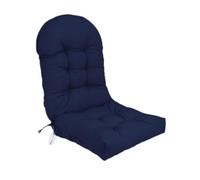 TOSOPA Outdoor Cushions, Garden Chair Cushions with Back and Ties, 110x50x7cm Waterproof Seat Pads for Rattan Furniture High Back Cushion for Indoor and Outdoor Use (Navy Blue)