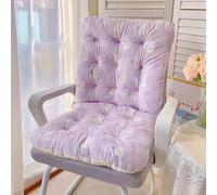 TOSOPA Soft Chair Cushion with Back Support for Office & Home | Padded Seat & Backrest for Garden Patio Chair | Plush Seat Cushion with Ties for Dining Room or Desk Chair (purple)