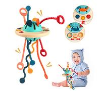 Tospino Baby Montessori Toy 12-18 Months, Sensory Toy Silicone Pull Cord Activity Toy for Toddlers, Travel Toy, Fine Motor Skills Baby Toy, Educational Toy for 1 Year
