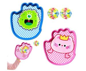 Toss And Catch Ball Game - 2 Paddles And 2 Balls Set, Interactive Paddle Ball Outdoor Toy For Kids Nd Adults, Portable Sticky Catch Sports Gear For Family Garden Play | Indoor Fun For Kindergarten