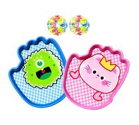 Toss and Catch Ball Game - Interactive Paddle Toy Set, 2 Paddles 1 Ball for Kids Family Fun | Outdoor Garden Indoor Play Activity, Development Learning Tool for Kindergarten Park Summer Sports