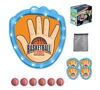Toss and Catch Ball Game Set, 6 Sticky Balls 4 Training Glove with Led Light,outdoors Garden & Beach Toy Game for Kids Boys Girls Soft Basketball - 1