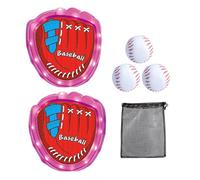 Toss and Catch Game Set, Baseball Throwing Trainer, 23x21cm/9.06x8.27 inches 450g Outdoor Paddle Catching Toy, Hand-Eye Coordination Games for Beach Parties Camping Family Fun