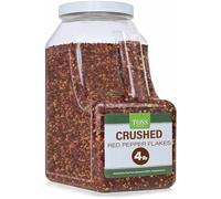 TOSS Crushed Red Pepper Flakes, Red Chili Flakes Bulk Spice 4 LB Container, Hot Pepper Flakes for Pizza Seasoning, Great for Chowder, Seafood, Pasta Seasonings and Spices for Cooking