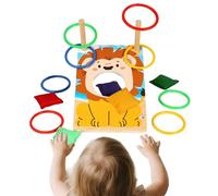 Toss Game - 8.86x5.91x4.33 inches Wooden Ring Toy for Kids, Fun Group Activity with Score-Based Entertainment, Educational Throwing Set for Children, Teens, Adults, Indoor and Outdoor Play