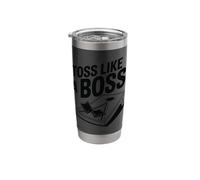 Toss Like A Boss Cornhole Enthusiasts Summer Fun Bag Toss Stainless Steel Insulated Tumbler