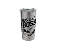 Toss Like A Boss Cornhole Enthusiasts Summer Fun Bag Toss Stainless Steel Insulated Tumbler