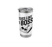 Toss Like A Boss Cornhole Enthusiasts Summer Fun Bag Toss Stainless Steel Insulated Tumbler