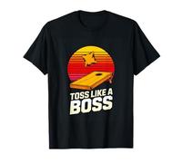 Toss Like A Boss Cornhole Lawn Game Sunset T-Shirt