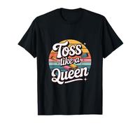 Toss Like A Queen Colorful Cornhole Fun T-Shirt