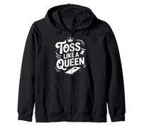 Toss Like A Queen Cornhole Enthusiast Zip Hoodie