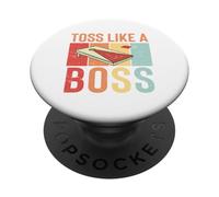Toss Like Boss Cornhole Player Funny Cornhole Champion Team PopSockets Adhesive PopGrip