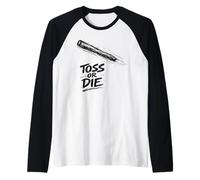 Toss Or Die Scottish Warrior Caber Toss Highland Games Men Raglan Baseball Tee