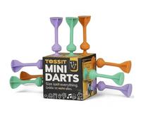 TOSSIT Mini Darts, Suction Cup Darts, Toss Game Perfect Family and Party, Silicone Throwing Game for Backyard, Indoor and Outdoor Fun, 9 Darts, 3 Colors, Zen Edition, Lavender Mint Caramel