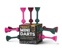 TOSSIT Mini Darts, Suction Cup Darts, Toss Game Perfect Family and Party, Silicone Throwing Game for Backyard, Indoor and Outdoor Fun, 9 Darts, 3 Colors, Bloom Edition, Ruby Forest Pink