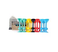 TOSSIT Suction Cup Darts, Toss Game Perfect Family and Party, Silicone Throwing Game for Backyard, Indoor and Outdoor Fun, Family Pack, Red Cyan Light Blue Yellow