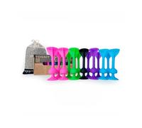 TOSSIT Suction Cup Darts, Toss Game Perfect Family and Party, Silicone Throwing Game for Backyard, Indoor and Outdoor Fun, Family Pack, Pink Light Blue Purple Green