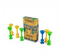 TOSSIT Suction Cup Darts, Toss Game Perfect Family and Party, Silicone Throwing Game for Backyard, Indoor and Outdoor Fun, Starter Pack, World Football Edition, Brazil