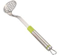 TOSSPER 1 Pc Stainless Steel Potato Mashers Baby Food Masher with Long Handle for Smooth Mashed Potatoes, Jam, Vegetables and Fruits
