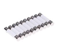 TOSSPER 10pcs Microwave Fuse, Ceramic Fuse Cartridge, 10A 250V, Experiment Circuit, Appliance Repair Accessories, 6x30mm, White, Black