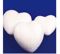 TOSSPER 10pcs Polystyrene Foam Ball White Heart-shaped Arts Crafts Projects Christmas Party Diy Supplies 5cm