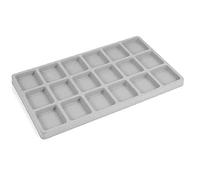 TOSSPER 18 Grids Flocked Bead Board Bead Storage Project Tray Jewelry Organiser Container Storage for Bracelet Jewelry Making Design Diy Craft Panel